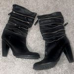 7 For All Mankind Grunge moto zip boots leather s 9.5 wrinkle nappa ego slouch 7 for all man kind Photo 1