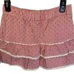 POL NWT Pink Ruffled Short Eyelet 100% Cotton Skirt Size Small Photo 4