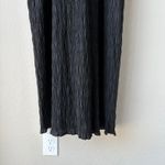 Mara Hoffman  Dress Aranza Black Smocked Puff Sleeve Pleated Midi Dress Size‎ L Photo 8