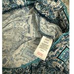 Cynthia Rowley  Loose Fit Wide Leg Blue Paisley Pajama Lounge Pants Size Large Photo 3