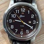 Belair Rare Ladies Watch Brown Dial Brown Leather Strap White Stitching Date NWT Photo 0