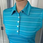 Nike  Dri‎ Fit Striped Golf Tank Top Sleeveless Polo Shirt Photo 1