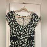 American Eagle Size S Gray Leopard Print Cut Out Back Short Sleeve Mini Dress Photo 3