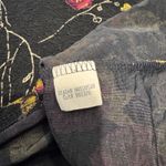 French Laundry Vintage Y2K Fall Floral Top Womens XL Black Crepe Acetate Photo 8