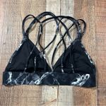PINK - Victoria's Secret Victoria’s Secret PINK Bonded Strappy Bralette Black Marble Print Size Small Photo 1