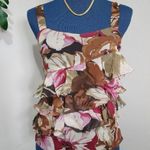 EXPRESS Design Studio Silk Floral Ruffle Camisole Top Photo 9