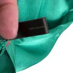 The Limited  Bright Green Satin Cap Sleeve Pleated Lightweight Blouse Size S Photo 4