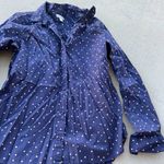 Garnet Hill  blue button down blouse 8 Photo 1