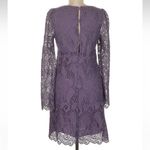 Anthropologie  Maeve Embroidered Lace Formal Mini Dress Lavender Lilac Size 6 S Photo 6