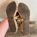 Kenneth Cole  Reaction Strappy  Gold Sandals Women’s Size 9 Double Buckle Photo 7