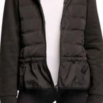 BCBGMAXAZRIA Peplum Jacket Activewear Hooded Full zip Black M NEW Photo 0