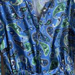 Croft & Barrow Croft & Borrow Splitneck Shirtdress- Blue Paisley Photo 5