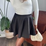 Black Flared Mini Skater Skirt Photo 5