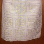 Etcetera Light Yellow, White & Silver Pencil Skirt Size 2 Photo 2