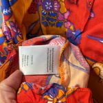 Modcloth  Taking a Tropical Twirl Babydoll Orange Psychedelic 60’s Dress MED NWT Photo 4