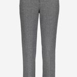 Ecru NWT  Herringbone Lombard Trouser  Plaid Velvet Trim Photo 3