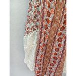 Hint of Mint  womens‎ medium bohemian lace knit orange white floral sleeveless Photo 12