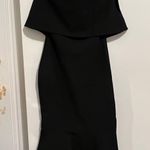 Likely Black Strapless Fitted Ruffle Hem Flounce Midi Conrad Dress Size 00 NWT Photo 2