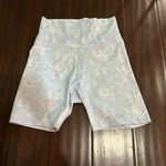 Love Shack Fancy  Light Blue Bow Print Bike Shorts Photo 2