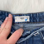 Mango  High Waisted Festival‎ Striped Jean Shorts 2 cut off denim concert rocker Photo 4