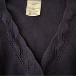 Laura Ashley Vintage Navy Blue Button Front Cardigan Sweater Photo 2