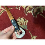 Justin Boots Womens Vintage Justins Genuine Black Snakeskin Belt Size 30 Photo 4