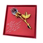 Swavorski Swarovski & Co. Austrian Crystal Rose Gold-Plated Stem Brooch Pin In Gift Box Photo 0