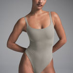 SKIMS Fits Everybody Square Neck Bodysuit in Smoke Size X-Small Photo 0