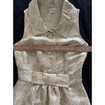 Tracy Reese Plenty Frock Dress S Gold Metallic Jacquard Brocade Party Castle Photo 10