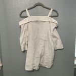 Motherhood Maternity  Cold Shoulder Button Front Shirt Dress White Size M Photo 1