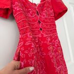 Farm Rio Red Olivia Cut-Out Romper, Size S Photo 11