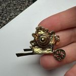 Avon Red Enamel Hearts In A Cart Gold Tone Brooch Pin Signed For Valentine’s Photo 5