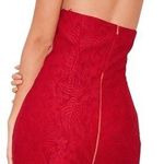 House Of CB Mialy Lace Halter Dress Women’s Size Medium Red Sleeveless Mini Photo 1