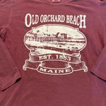 Burgundy long sleeve Old Orchard Beach Maine shirt Size Medium Photo 5