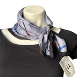 NWT, Rare Vintage The Girls Helen Welsh Designer 100% Silk Scarf, 21” square Black Photo 12