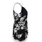 City Chic Womens Shorts Romper Floral Print Tie Front Black White Size XL 22 Photo 4