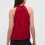 Gap  Vibrant Sled Red Halter Blouse,Size S,Satin,100% polyester,Made in Vietnam Photo 2