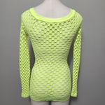 Malibu Sugar neon yellow fishnet long sleeve top one size Size undefined Photo 4