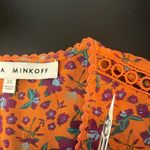 Rebecca Minkoff Caden ruched tiered dress, burnt orange floral print, lined, XS Photo 16