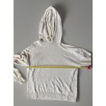 Paige Womens Textured Knit Drawstring Long Sleeve Sweater Hoodie Cream L Photo 6