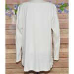J. Jill Perfect Pima Cotton Shirttail Tunic Ivory Off White Long Sleeve Size XLP Photo 4