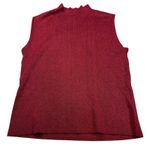 Coldwater Creek Metallic Red Sleeveless Top Mock Neck Silk Blend Size M Photo 0