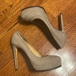 Pour La Victoire Tan Laser Cutout Platform Wedges Photo 0