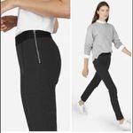 Everlane  Stretch Ponte Knit Skinny Pants Size Small Charcoal Gray Black Side Zip Photo 1