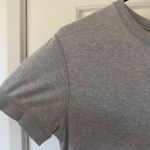 DKNY sz M Womens Gray 100% Cotton Long Short Sleeve Maxi Shirt Dress Casual Cozy Photo 3