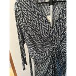 Motherhood Maternity NWT  Navy Blue/Light Blue quarter sleeve‎ dress size large Photo 4