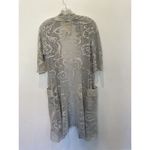 Vintage Concepts Cardigan Womens Size Small Lace Crochet Gray Kimono boho Photo 5