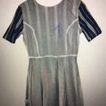 Tularosa NWOT Blue/ White Striped Short sleeve, belted, Fit & Flare Dress Small, Photo 3