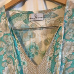 The Fox and the Mermaid Calista V Neck Tassel Floral Printed Mini Dress Blue Size M Photo 5