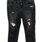 Torrid  Crop Bombshell Skinny Jeans Distressed Super Soft Black 20 Photo 0